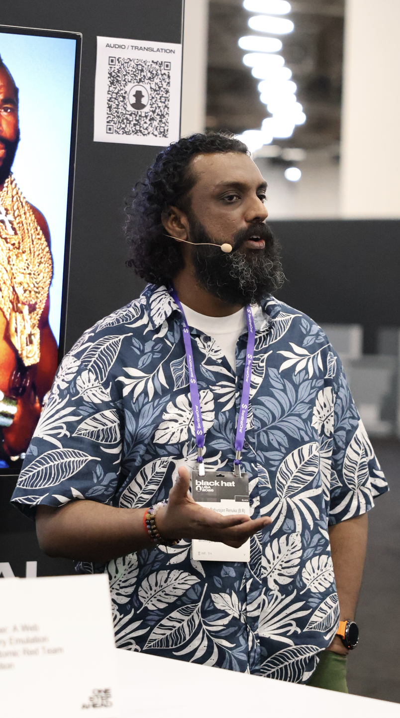Abhijith B R (Abx) speaking at Black Hat USA