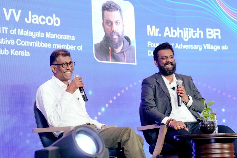 Abhijith B R delivering the keynote at CIO Klub Tech24, 2024