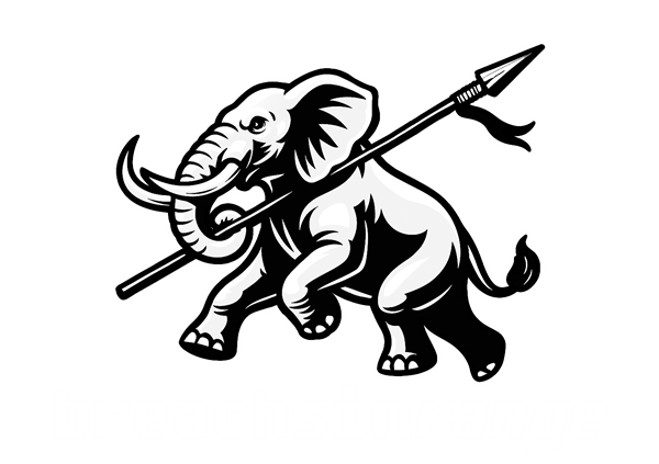 BreachSimRange logo, an elephant carrying a spear