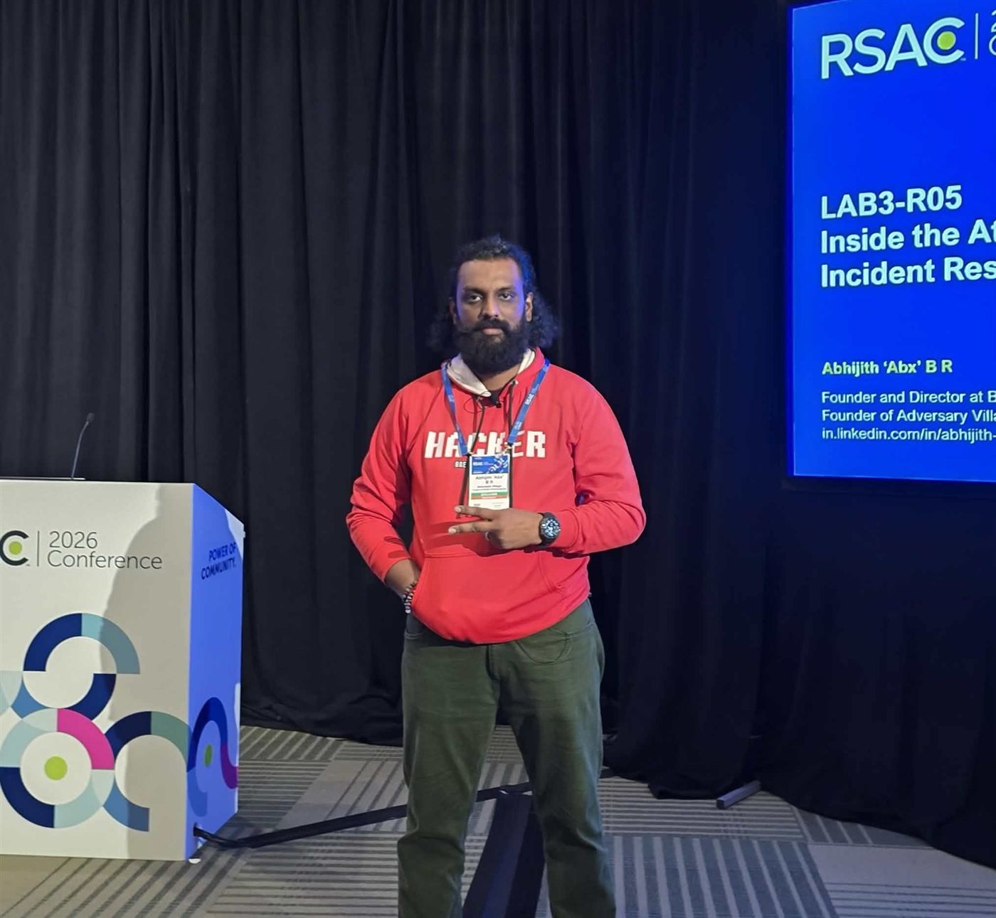 Abhijith B R at RSA Conference 2026