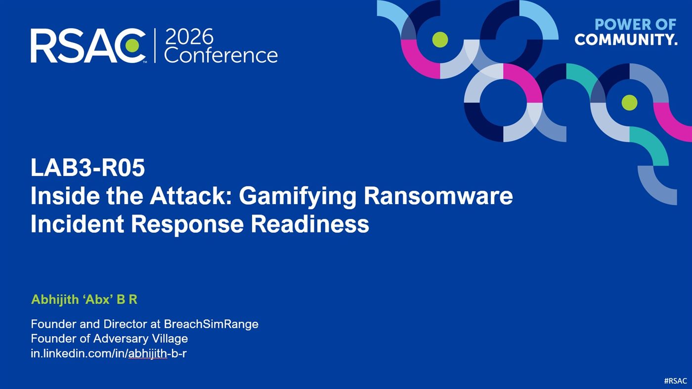 RSAC 2026 Learning Lab | Inside the attack: gamifying ransomware incident response